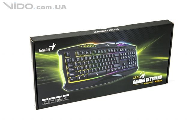 Genius Keyboard membrane Scorpion K-220, 104key, USB-A,  black
