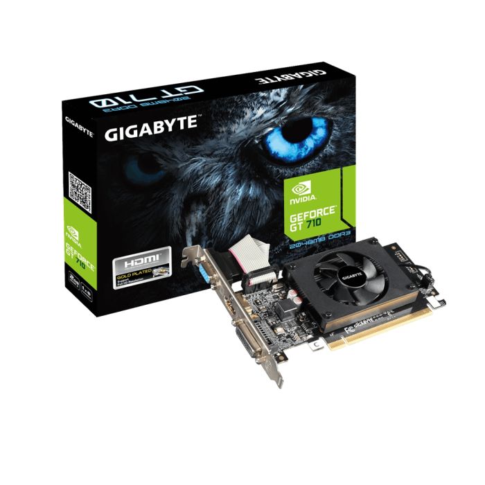 Видеокарта GIGABYTE GeForce GT 710 2GB DDR3 64bit HDMI-DVI-VGA low profile