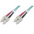 DIGITUS Fiber Optic Patch Cord, SC to SC, Multimode 50/125 µ, Duplex Length 3m, Class OM3