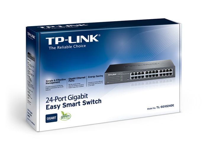 Комутатор TP-LINK  24xGE, WebSmart TP-Link TL-SG1024DE