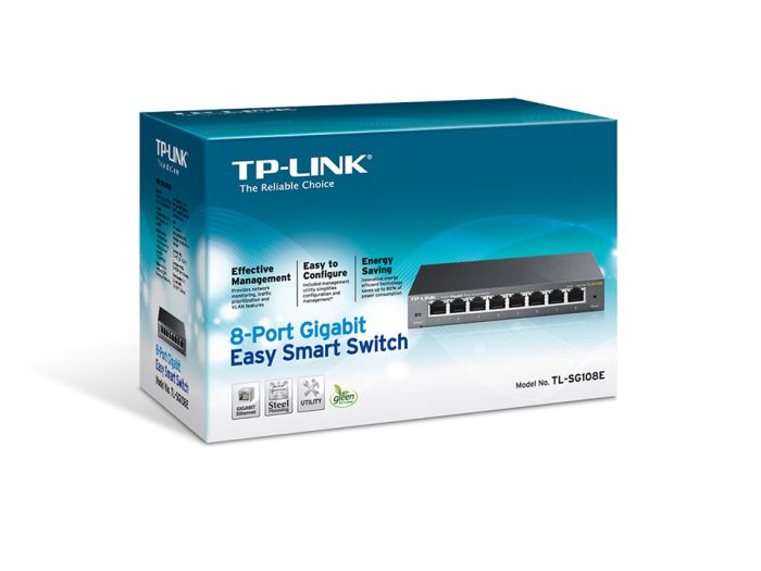 Комутатор TP-LINK  8xGE, WebSmart TP-Link TL-SG108E