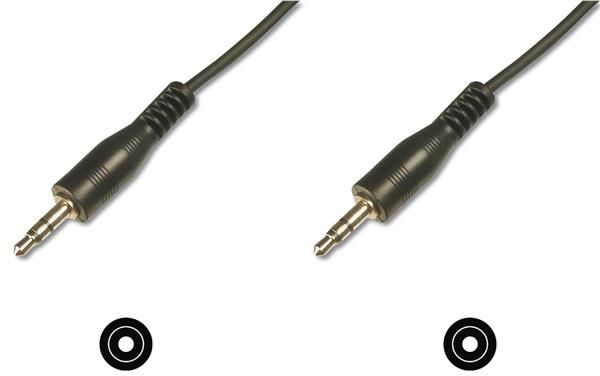 DIGITUS Cable jack 3.5 > jack 3.5 (М/M), 1.5m, black
