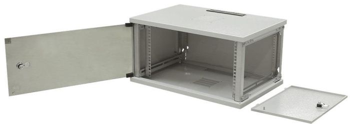 Шкаф ZPAS 19", 6U, SJ, со сменными боковыми стенками, 600х500 мм, максимально 30кг, серый