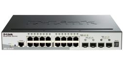 Комутатор   16xGE, 2xSFP, 2xSFP+, SmartPro D-Link DGS-1510-20