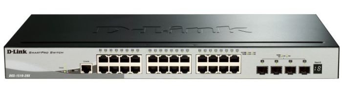 Коммутатор   24xGE, 4xSFP+, SmartPro D-Link DGS-1510-28X