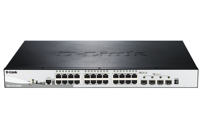 Switch  24xGE PoE, 4xSFP+, SmartPro D-Link DGS-1510-28XMP