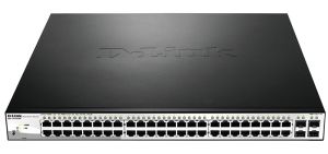 Комутатор   48xGE PoE, 4xGE/SFP WebSmart D-Link DGS-1210-52MP