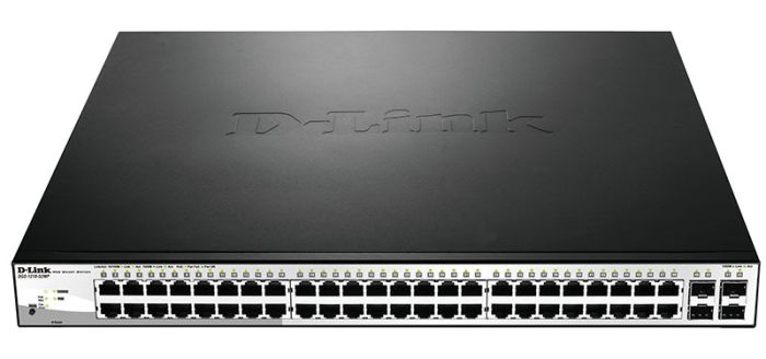 Коммутатор   48xGE PoE, 4xGE/SFP WebSmart D-Link DGS-1210-52MP