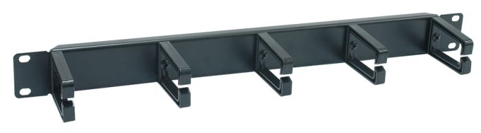 Кабельний організатор ZPAS 19", 1U, односторонній, 5 кілець