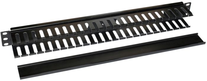 Кабельный организатор ZPAS 19", 1U, односторонняя гребенка, металл