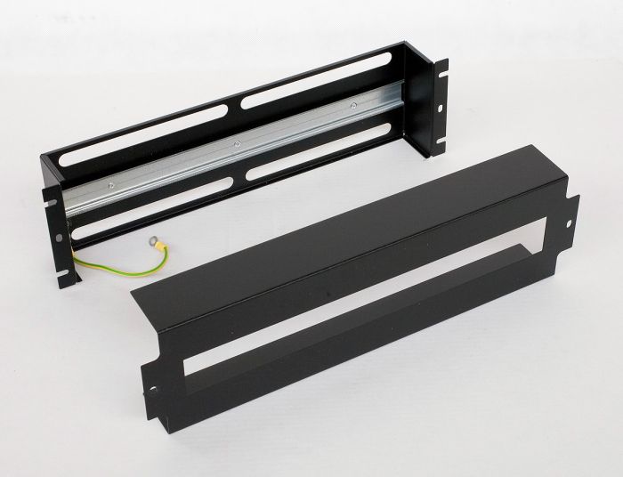 Панель ZPAS 19", модульная, с DIN-рейкой, черная