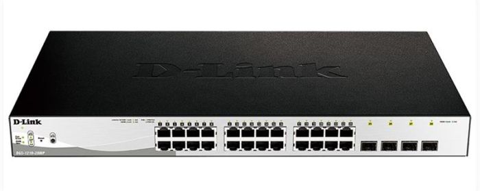 Switch  24xGE PoE, 4xSFP, 370W, WebSmart D-Link DGS-1210-28MP