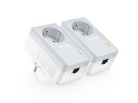Комплект Адаптерiв Powerline TP-LINK  AV600, 1xFE, (TL-PA4010 2шт), Розетка TP-Link TL-PA4010PKIT