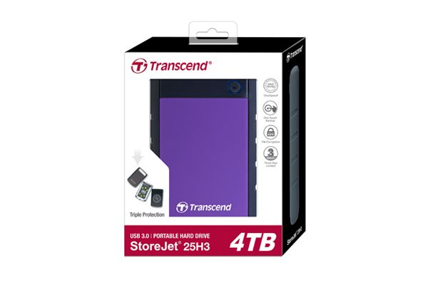 Портативний жорсткий диск Transcend 4TB USB 3.1 StoreJet 25H3 Фіолетовий