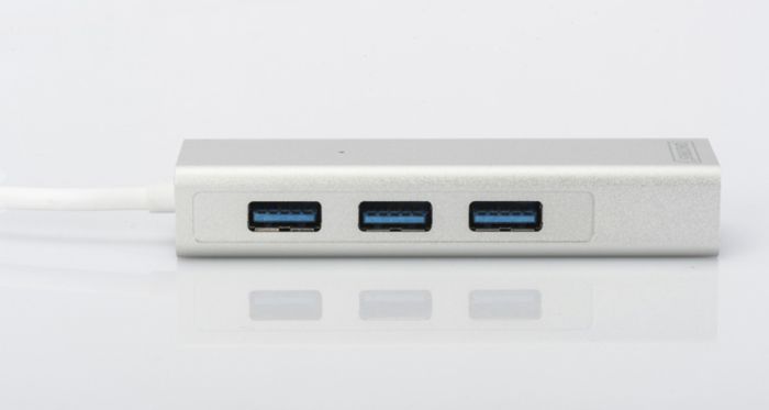 Хаб DIGITUS USB-A > 3xUSB-A/RJ45