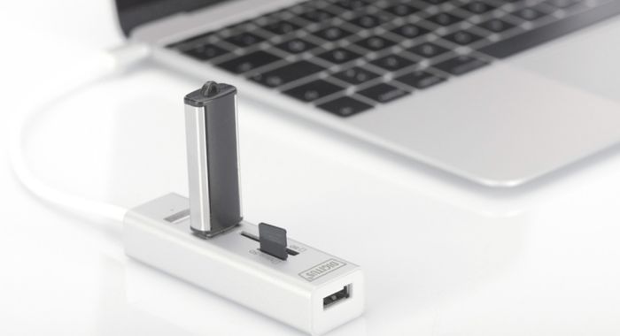 Хаб DIGITUS USB-C > 3xUSB-A/SD/MicroSD