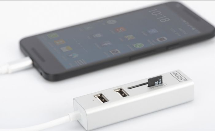 Хаб DIGITUS USB-C > 3xUSB-A/SD/MicroSD