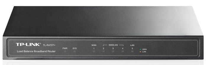 Мультисервисный Маршрутизатор TP-LINK  1xFE LAN, 3xFE LAN/WAN, 1xFE WAN TP-Link TL-R470T+