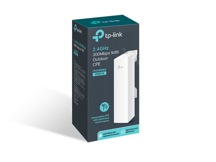 Точка доступа TP-LINK  N300 2xFE passive PoE наружн. TP-Link CPE210