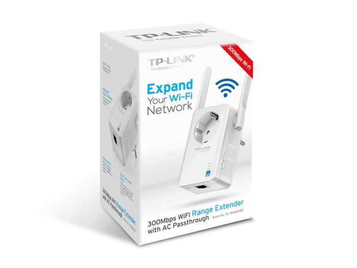 Расширитель покрытия WiFi TP-LINK  N300, 1хFE LAN TP-Link TL-WA860RE