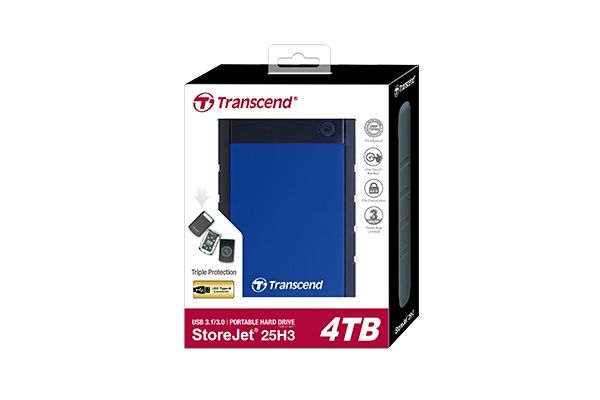 Портативний жорсткий диск Transcend 4TB USB 3.1 StoreJet 25H3 Синій