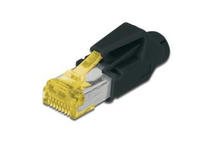 DIGITUS CAT 6A modular RJ45 Plug, Hirose TM31 8P8C, shielded, for round cable, incl. hood