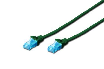 Патч-корд DIGITUS CAT 5e UTP, 2м, AWG 26/7, CCA, PVC, зеленый