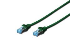 Патч-корд DIGITUS CAT 5e SF-UTP, 2м, AWG 26/7, Cu, PVC, зелений