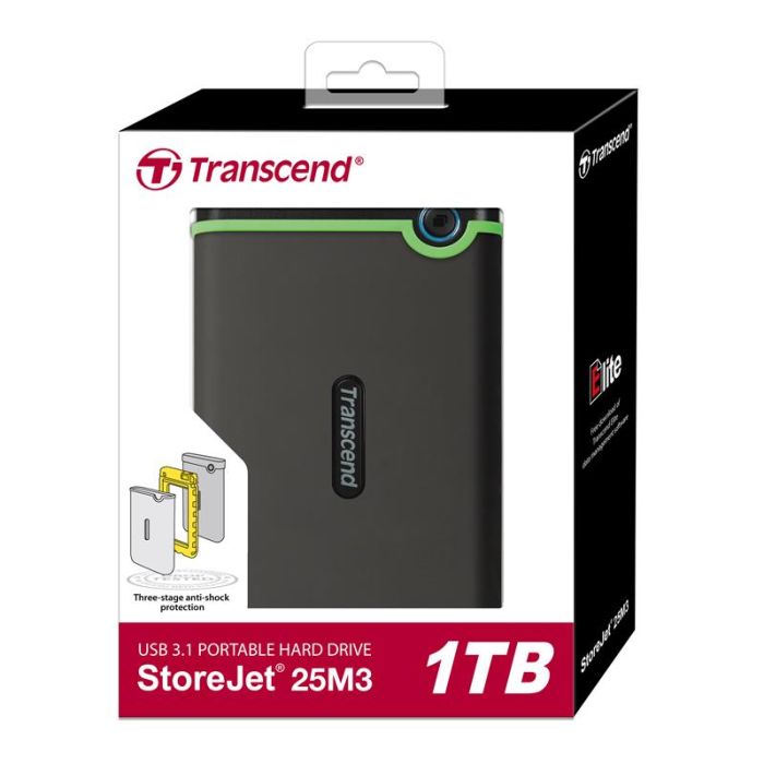 Transcend 1TB USB 3.1 StoreJet 25M3 Gray