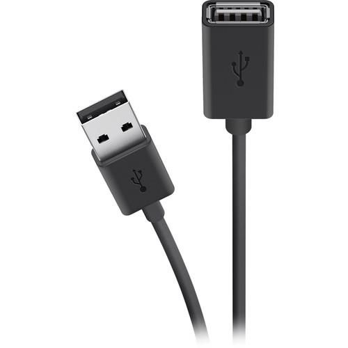 Кабель USB-A > USB-AF заряджання/синхронізації Belkin 3м, чорний