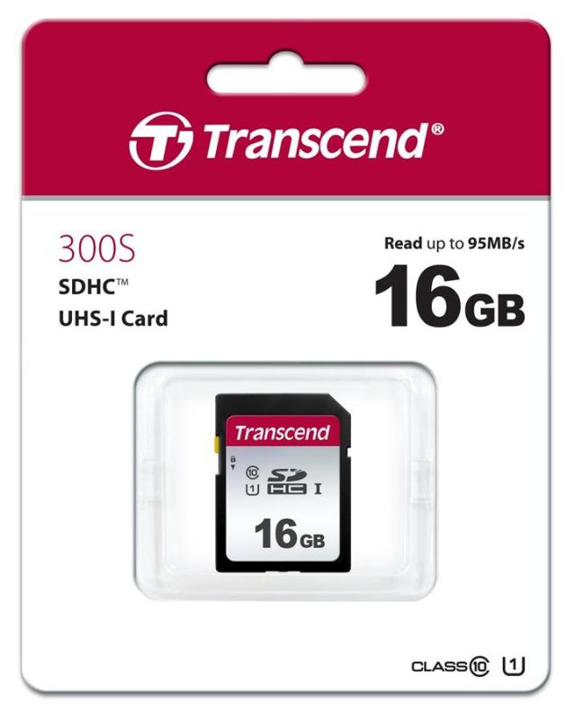 Карта памяти Transcend SD  16GB C10 UHS-I  R95/W10MB/s