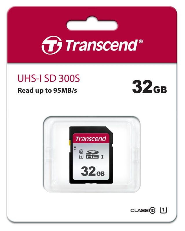 Карта памяти Transcend SD  32GB C10 UHS-I  R100/W20MB/s
