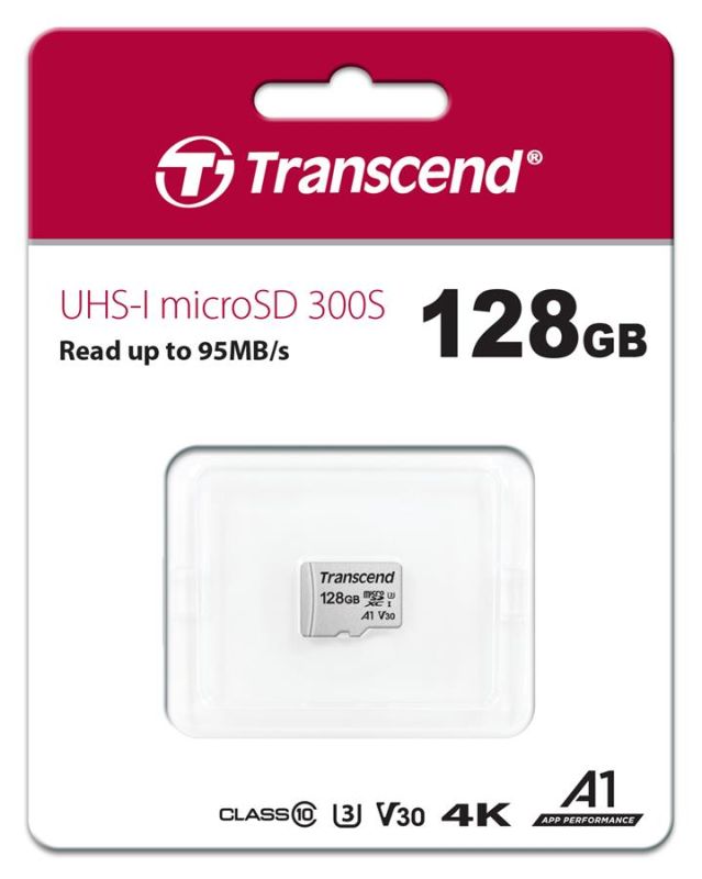 Transcend microSD  128GB C10 UHS-I R100/W40MB/s