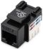 DIGITUS CAT 6 Keystone Jack, unshielded, RJ45 to LSA, color black
