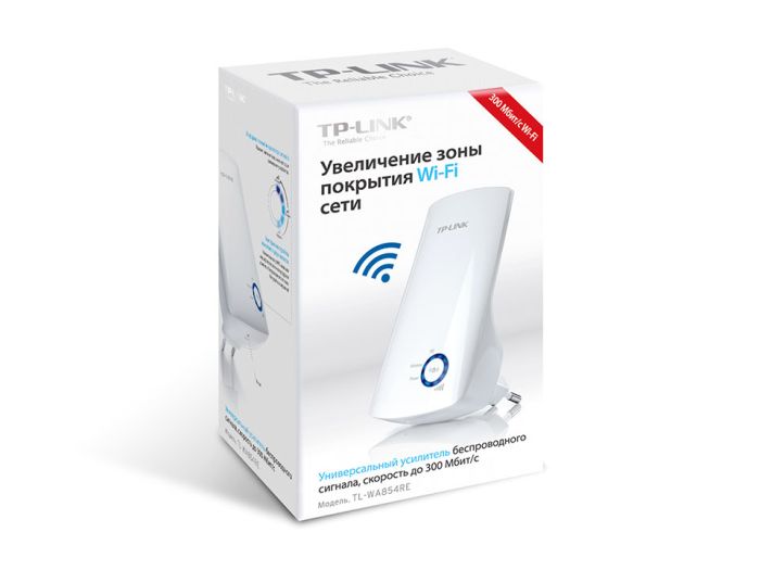 Розширювач покриття WiFi  TP-LINK  N300, 1хFE LAN TP-Link TL-WA854RE