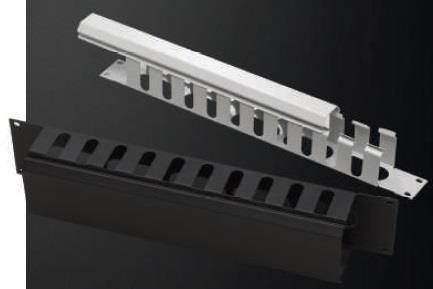 Кабельний організатор MIRSAN 19", 2U, гребінка, чорний