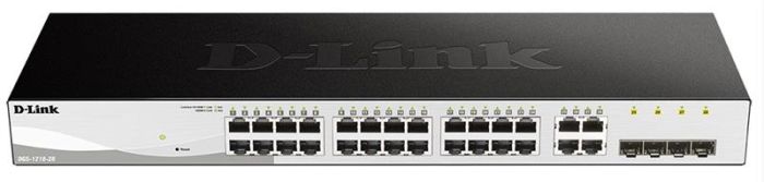Коммутатор  /F 24xGE, 4xGE/SFP, WebSmart D-Link DGS-1210-28