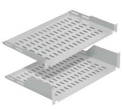 Полиця MIRSAN 19", 1U, консольна, глибина 250 мм, чорна