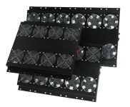 Блок вентиляторів MIRSAN 4 вентилятори, термостат в комплекті, чорний