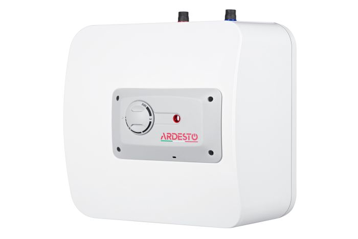 Electric water heater ARDESTO compact, 15L, 1,2kW, mounting above the sink, mechanical control, A, Italy, white-grey