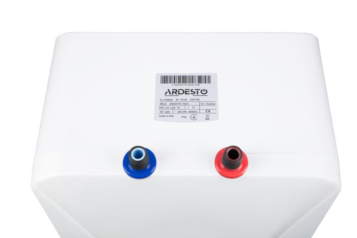 Electric water heater ARDESTO compact, 15L, 1,2kW, mounting above the sink, mechanical control, A, Italy, white-grey