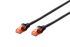 DIGITUS patch cable CAT 6 UTP, 1m, AWG 26/7, CCA, PVC, black