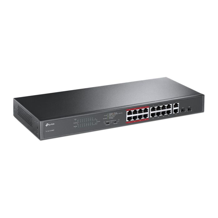 Коммутатор TP-LINK  16x1FE (16xPoE), 2xSFP, 192Вт, Неуправляемый TP-Link TL-SL1218MP