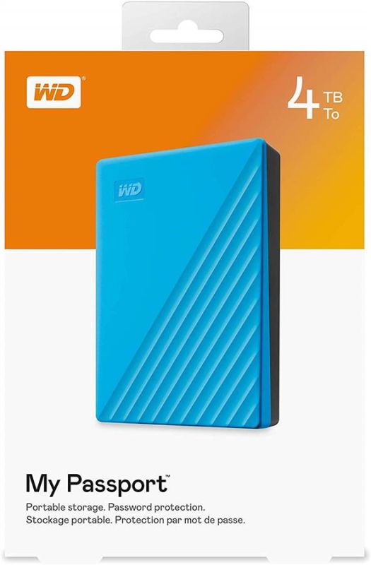 Портативний жорсткий диск WD 4TB USB 3.2 Gen 1 My Passport Синій