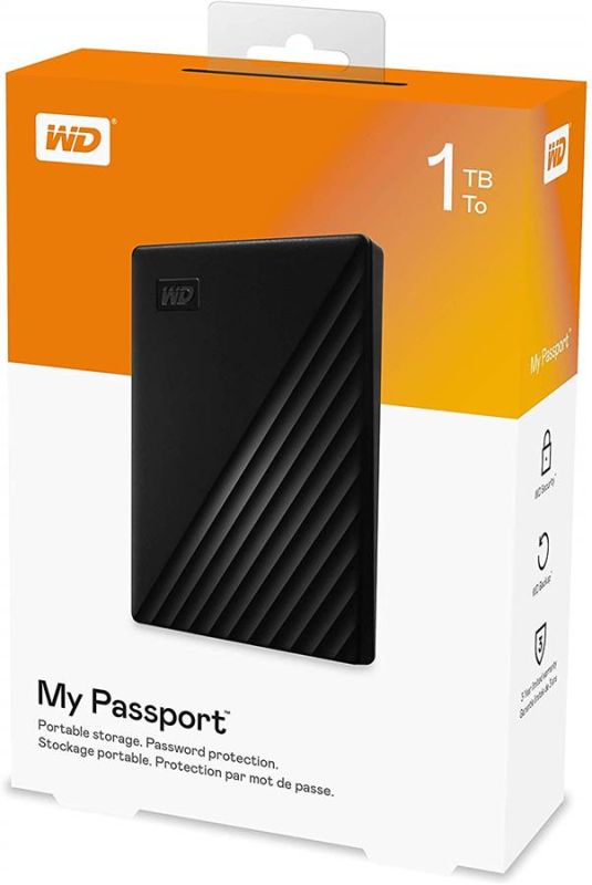 WD 1TB USB 3.2 Gen 1 My Passport Black