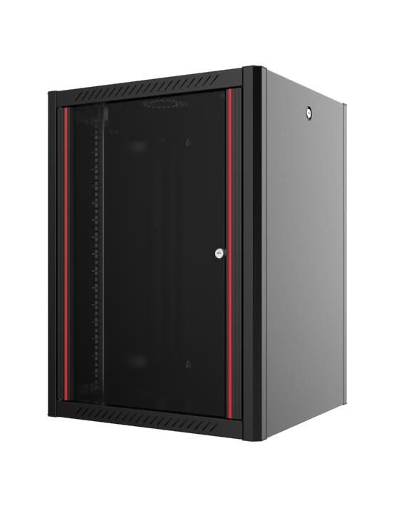 Шафа MIRSAN 19", 16U, WTN, 600x450 мм, максимально 100 кг, чорна