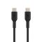 Кабель USB-C > USB-C заряджання/синхронізації Belkin 2м, 60Вт, Type-C, PVC, чорний