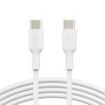 Кабель USB-C > USB-C заряджання/синхронізації Belkin 1м, 60Вт, Type-C, PVC, білий