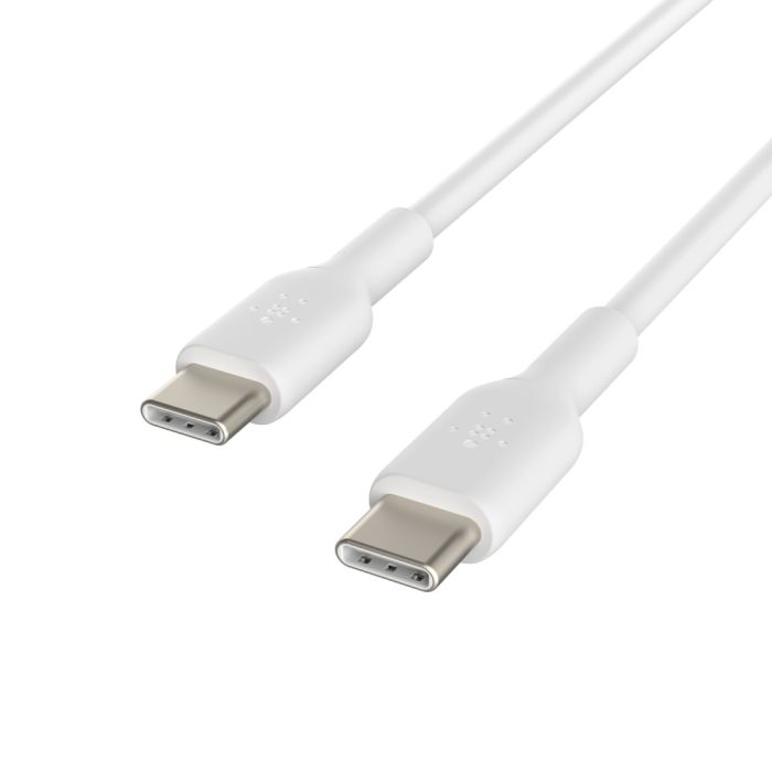 Кабель USB-C > USB-C заряджання/синхронізації Belkin 1м, 60Вт, Type-C, PVC, білий
