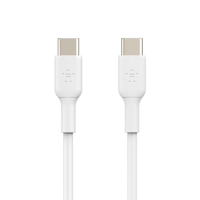 Кабель USB-C > USB-C заряджання/синхронізації Belkin 1м, 60Вт, Type-C, PVC, білий